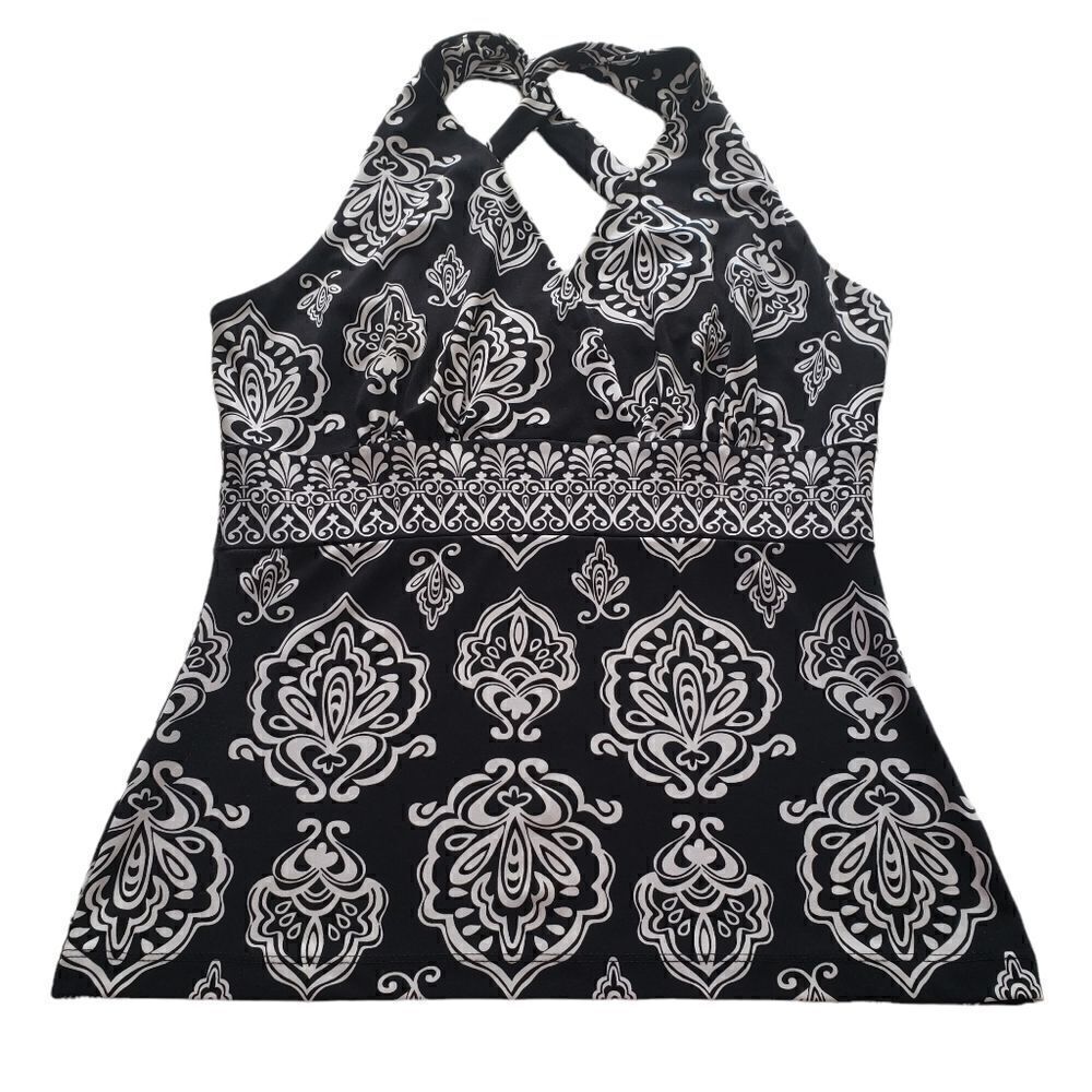 White House Black Market Signature Knits Twisted Back Straps Halter Top